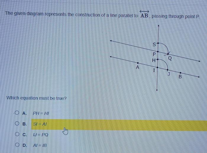 Line p is parallel to line q