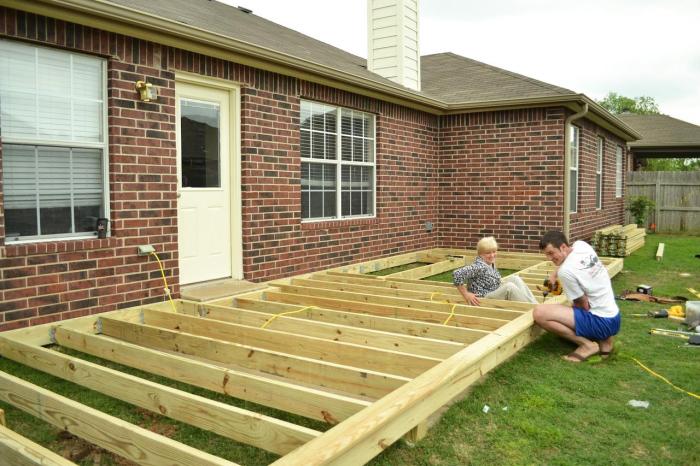 Kurt is building a rectangular deck