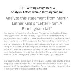 Letter from birmingham jail rhetorical analysis pdf