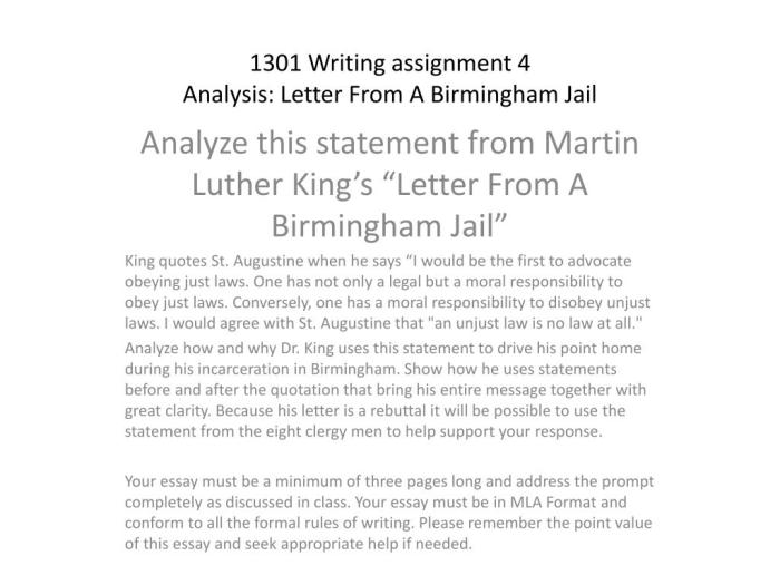 Letter from birmingham jail rhetorical analysis pdf