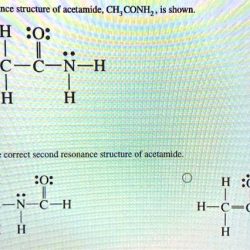 Draw the lewis structures for resonance forms of acetamide