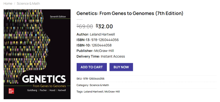 Genetics from genes to genomes 7th edition