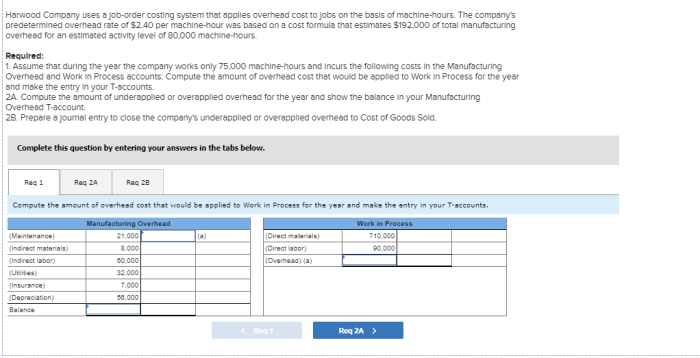 Harwood company uses a job order costing system