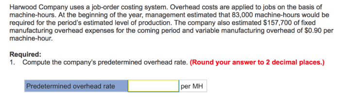 Harwood company uses a job order costing system